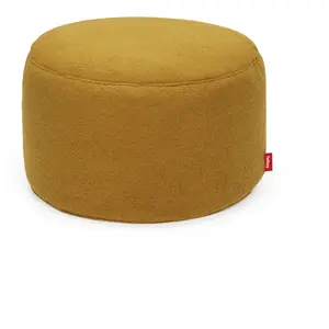 Pouf en sherpa jaune cidre 40 x 70 cm Point - Fatboy