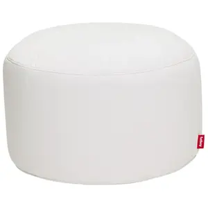 Pouf rond imperméable blanc 40 x 70 cm Point Large Outdoor- Fatboy pas cher