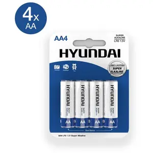 Hyundai Piles Super AA alcalines - 4 pcs pas cher