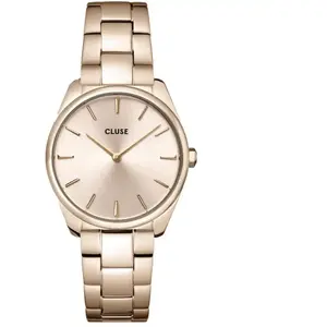 Montre Femme CLUSE FEROCE PETITE en Acier Jaune pas cher