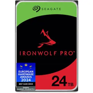 Seagate IronWolf Pro 24To, Disque dur d'entreprise interne NAS HDD, CMR, 3.5 Pouces, SATA 6Goits/s, 7 200 tr/min, 256 Mo de mémoire cache, Ouverture Facile, Services Rescue (ST24000NTZ02) pas cher