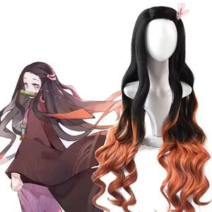 Perruques Demon Slayer Kamado Nezuko Cosplay Marron