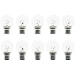 Plieger 10x Ampoule à Incandescence Sphérique | Bayonet B22d | 25W ClairVendu parampoulepascher