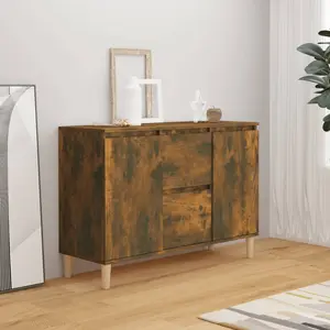 vidaXL Buffet Chêne fumé 103,5x35x70 cm Bois d'ingénierie pas cher