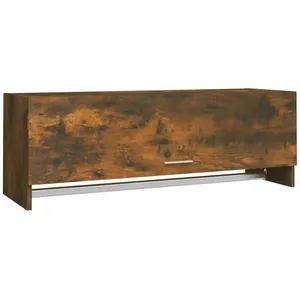 Comparateur de prix : vidaXL Garde-robe Chêne fumé 100x32,5x35 cm Bois d'ingénierie