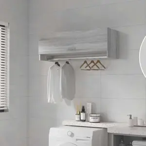 Vidaxl garde-robe sonoma gris 100x32,5x35 cm bois d'ingénierie pas cher