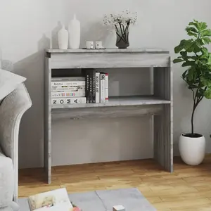 vidaXL Table console Sonoma gris 80x30x80 cm Bois d'ingénierie pas cher