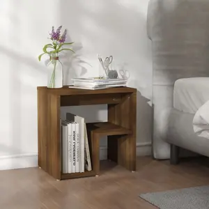 vidaXL Table de chevet Chêne marron 40x30x40 cm Bois d'ingénierie pas cher