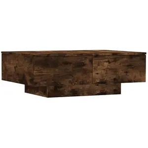 vidaXL Table basse Chêne fumé 90x60x31 cm Bois d'ingénierie pas cher