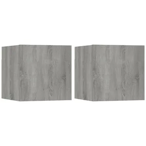 Comparateur de prix : vidaXL Meubles TV muraux 2 pcs Sonoma gris 30,5x30x30 cm
