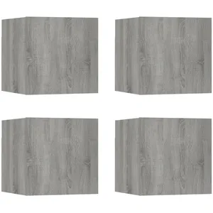 Comparateur de prix : vidaXL Meubles TV muraux 4 pcs Sonoma gris 30,5x30x30 cm