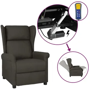 Fauteuil inclinable électrique à oreilles taupe Tissu vidaXL pas cher