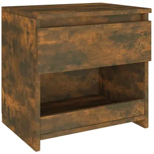 vidaXL Table de chevet Chêne fumé 40x30x39 cm Bois d'ingénierie pas cher