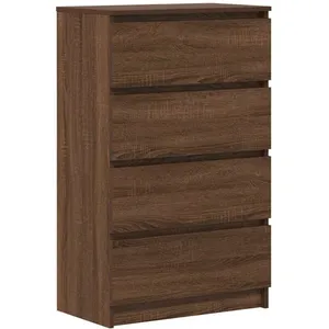 vidaXL Buffet Chêne marron 60x35x98,5 cm Bois d'ingénierie pas cher