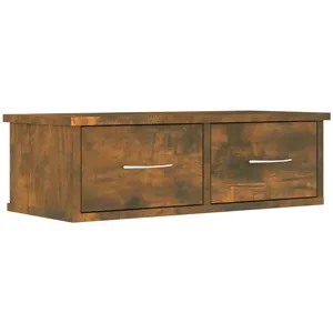 vidaXL Armoire murale Chêne fumé 60x26x18,5 cm Bois d'ingénierie pas cher