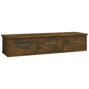 Comparateur de prix : vidaXL Armoire murale Chêne fumé 88x26x18,5 cm Bois d'ingénierie