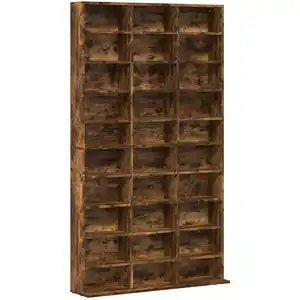 Comparateur de prix : vidaXL Armoire à CD Chêne fumé 102x23x177,5 cm Bois d'ingénierie