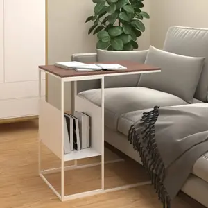 Comparateur de prix : vidaXL Table d'appoint Blanc 55x36x59,5 cm Bois d'ingénierie