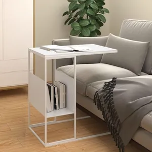 Comparateur de prix : vidaXL Table d'appoint Blanc 55x36x59,5 cm Bois d'ingénierie