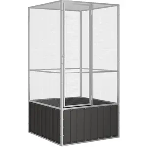 Comparateur de prix : vidaXL Cage à oiseaux Anthracite 111x107x211,5 cm Acier galvanisé