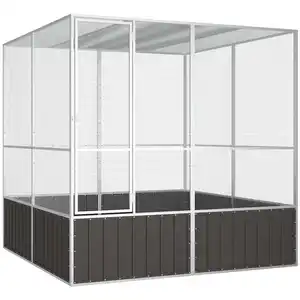 Comparateur de prix : vidaXL Cage à oiseaux Anthracite 213,5x217,5x211,5 cm Acier galvanisé