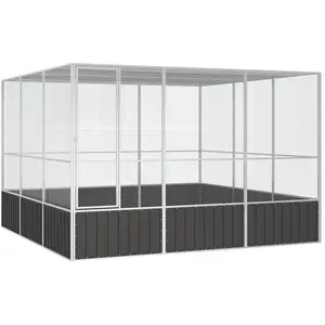 Comparateur de prix : vidaXL Cage à oiseaux Anthracite 302,5x324,5x211,5 cm Acier galvanisé