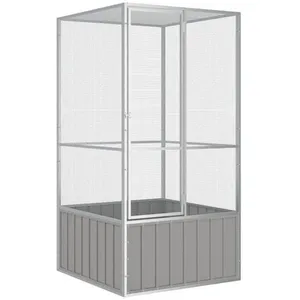 Comparateur de prix : vidaXL Cage à oiseaux Gris 111x107x211,5 cm Acier galvanisé