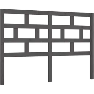 vidaXL Tête de lit Gris 156x4x100 cm Bois massif de pin pas cher