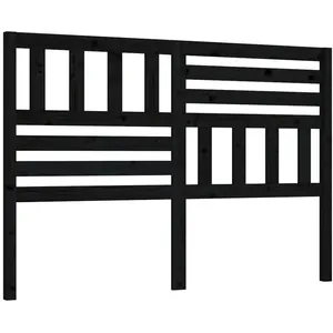 vidaXL Tête de lit Noir 126x4x100 cm Bois massif de pin