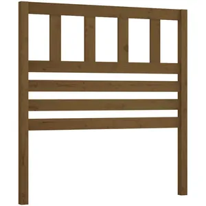 vidaXL Tête de lit Marron miel 96x4x100 cm Bois massif de pin pas cher
