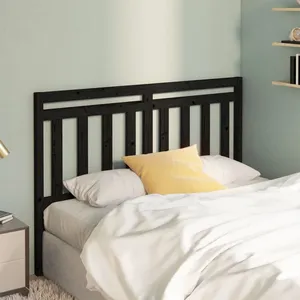 Comparateur de prix : vidaXL Tête de lit Noir 126x4x100 cm Bois massif de pin