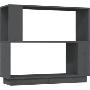 vidaXL Bibliothèque/Séparateur de pièce Gris 80x25x70 cm Pin solide pas cher
