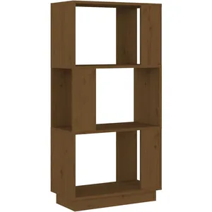 vidaXL Bibliothèque/Cloison Marron miel 51x25x101 cm Pin solide pas cher