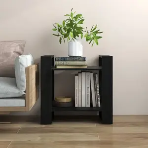 Comparateur de prix : vidaXL Boekenkast/kamerscherm 60x35x57 cm massief grenenhout zwart813878