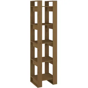 vidaXL Bibliothèque/Cloison Marron miel 41x35x160 cm Pin solide pas cher