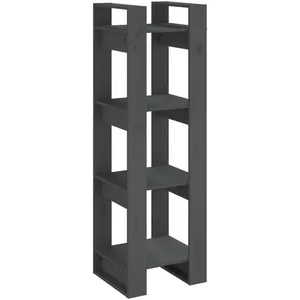 vidaXL Bibliothèque/Séparateur de pièce Gris 41x35x125 cm Pin solide pas cher