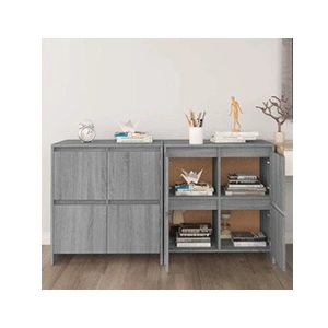 Comparateur de prix : VIDAXL Buffet 2 pcs, Armoires avec 4 Portes, Meubles de Rangement, Organisateurs de Salle de Séjour Salon Intérieur, Sonoma Gris Bois d'Ingénierie