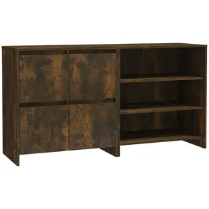 vidaXL Buffets 2 pcs Chêne fumé Bois d'ingénierie pas cher