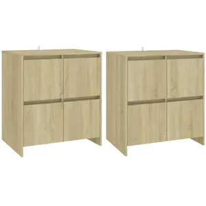 vidaXL Buffets 2 pcs Chêne Sonoma 70x41x75 cm Aggloméré