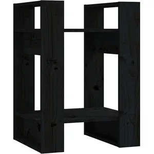 Comparateur de prix : vidaXL Bibliothèque/Séparateur de pièce Noir 41x35x57 cm Pin solide