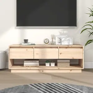 vidaXL Meuble TV 110,5x34x40 cm Bois de pin massif pas cher