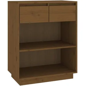 vidaXL Armoire console Marron miel 60x34x75 cm Bois de pin solide pas cher