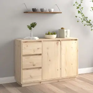 Comparateur de prix : vidaXL Buffet 111x34x75 cm Bois massif de pin