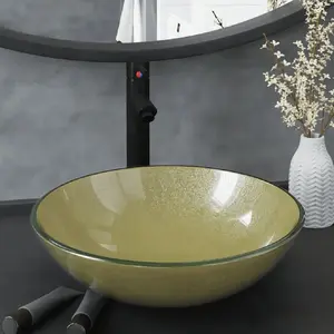 Comparateur de prix : vidaXL Lavabo de bain avec robinet et drain à poussoir Verre trempé