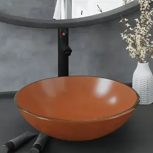 Comparateur de prix : vidaXL Lavabo de bain avec robinet et drain à poussoir Verre trempé