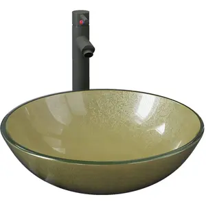 Comparateur de prix : vidaXL Lavabo de bain avec robinet et drain à poussoir Verre trempé