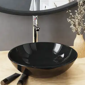 Comparateur de prix : vidaXL Lavabo de bain avec robinet et drain à poussoir Verre trempé