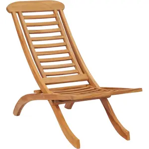 vidaXL Chaise de jardin pliable 50x90x69 cm Bois de teck massif pas cher