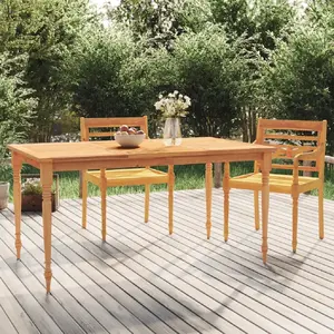 vidaXL Table Batavia 150x90x75 cm Bois de teck solide pas cher