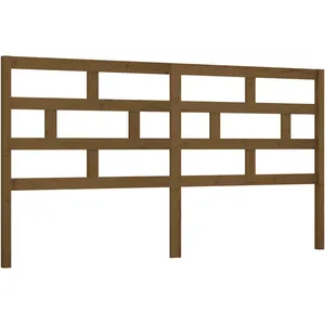 vidaXL Tête de lit Marron miel 206x4x100 cm Bois massif de pin pas cher